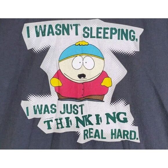 Vtg South Park Sweet Shirt Cartman Mens XL Distressed Boxy Gray Multi SS 2007 - Picture 7 of 9